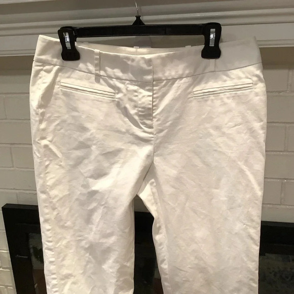 #302 Halogen Gorgeous White Crop Chinos Size 10 - Picture 3 of 7